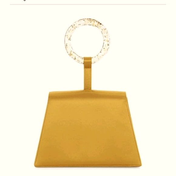 Satin gold bangle bag
